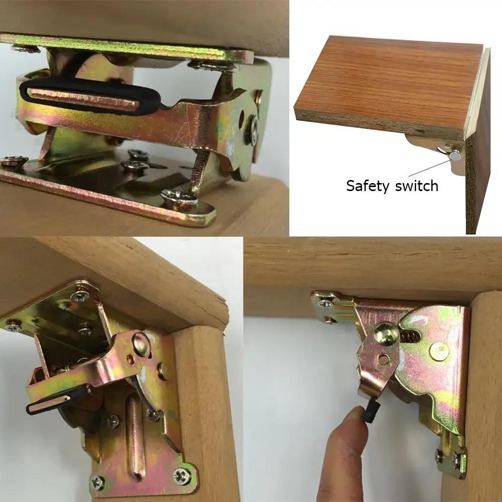 Selbstverriegelnde Klappscharniere Stahlfüße Selbstverriegelnde Scharniere Langlebig Praktisch Multifunktional Praktisches Hardware-Zubehör