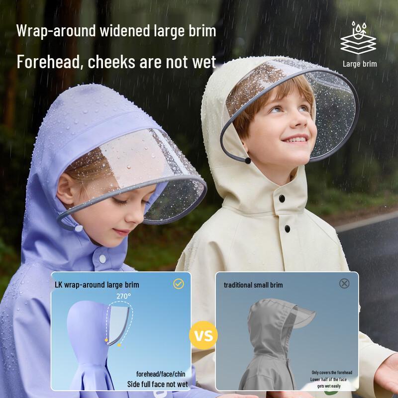 Lemonkid Kids Waterproof Raincoat with Backpack Space