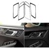 Real Premium Carbon Fiber Car Center Console Gear Shifter Electronic Handbrake Panel Cover Trim Soft Sticker Set Compatible with Porsche Macan