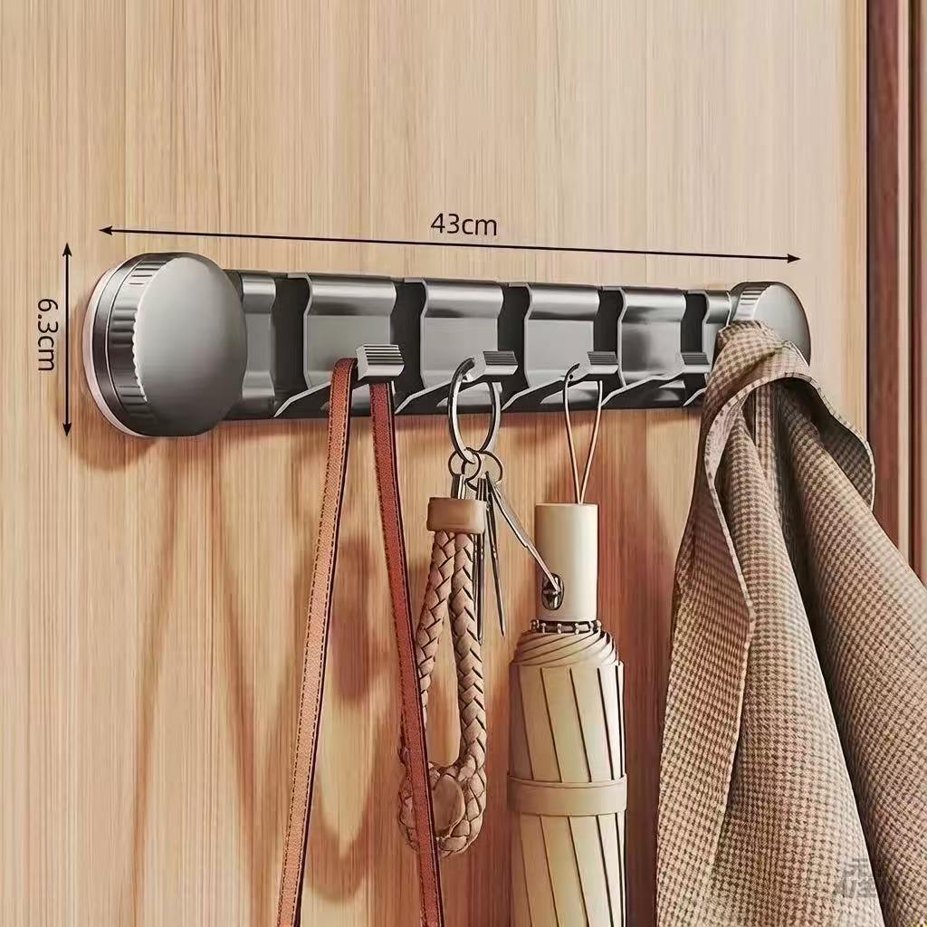 Hidden Foldable Suction Cup Coat Hook Made of Aluminum Alloy Waterproof Space Saving for Doors Wardrobes Bathrooms Living Rooms