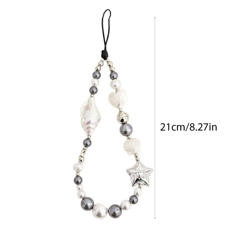 Women Girls Cellphone Pendant Mobilephone Hanging Cord Elegant Handmade Beaded Telephone Strap Jewelry Fashion Accessory