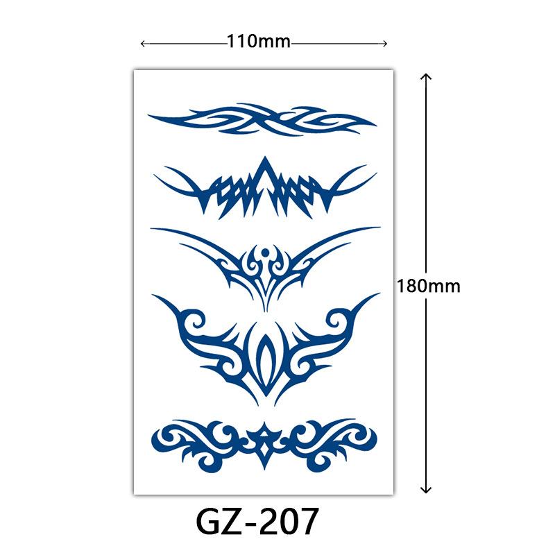 Herbal Semi-Permanent Tattoo Sticker, Semi-Permanent Tattoo Sticker, Anti-Rub, Anti-Sweat Tattoo