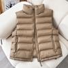 Women S Stand Collar Sleeveless Padded Vest Autumn Winter Fashion