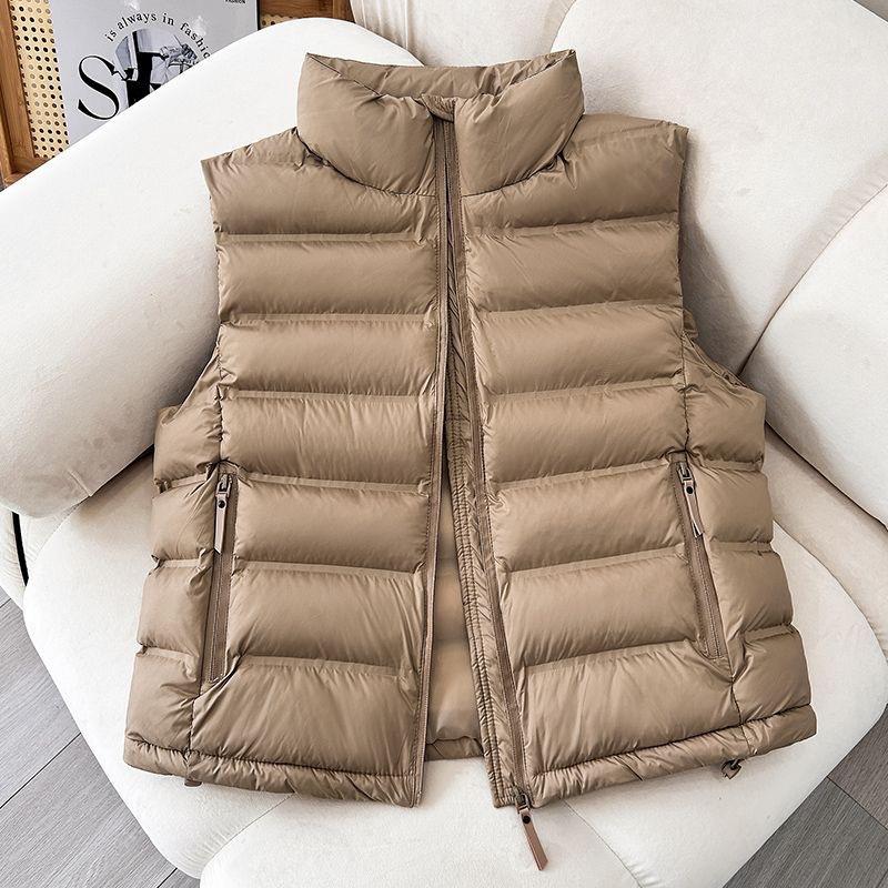 Women S Stand Collar Sleeveless Padded Vest Autumn Winter Fashion