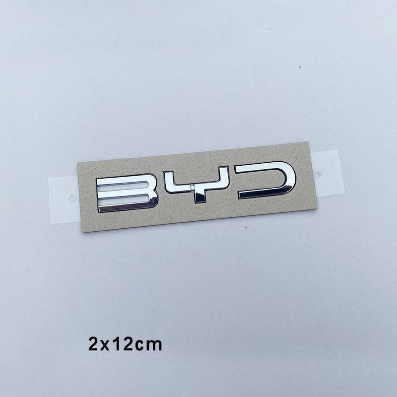 BYD EV PLUS PRO ABS chromová nálepka na kufr auta realistická písmena doplňky s písmeny