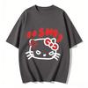 2026 Summer Trendy Cool Hello Kitty Graphic Couple Tshirts Streetwear Family Matching Parentchild Clothing for Unisex Women Kids
