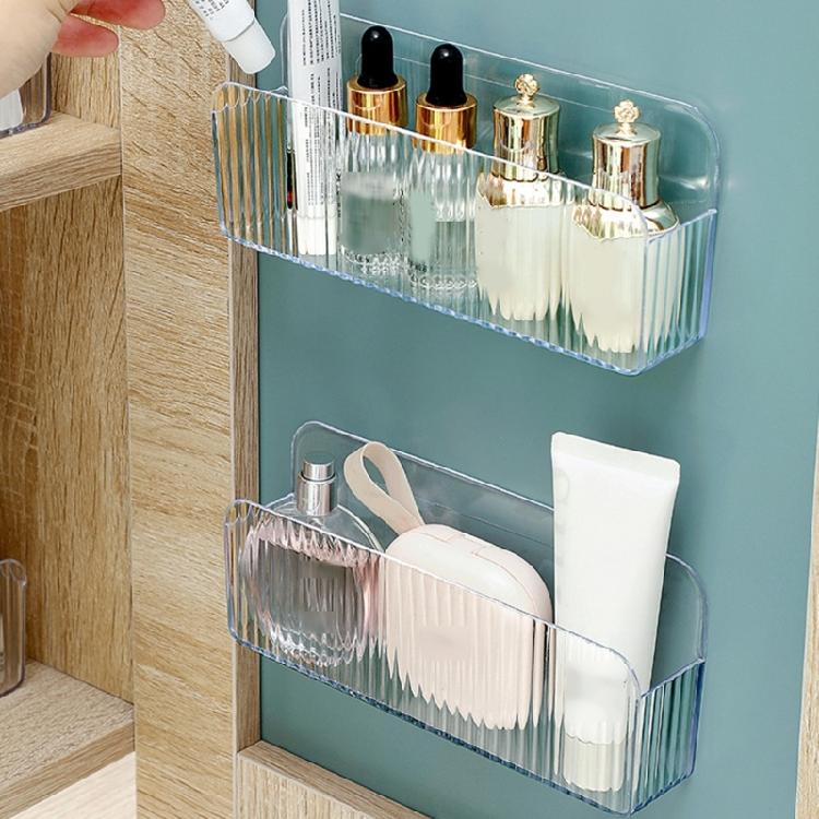 Waterproof Mirror Cabinet Organizer Wall Mounted Bathroom Storage Plastic Shelf For Cosmetics Space Efficient