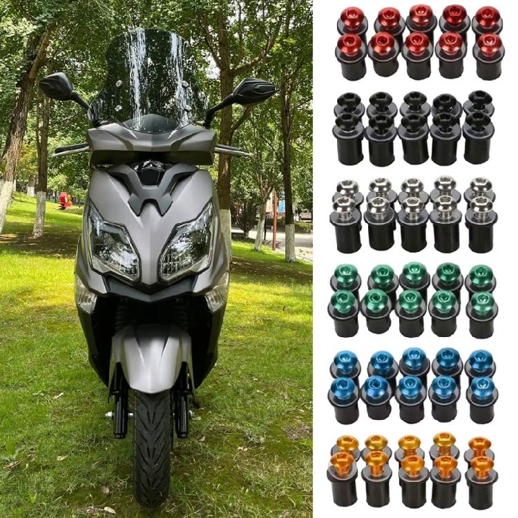 10pcs Motorbike Accessories Easy Installation Windshield Mount Aluminum Fastener Kit M5x16mm Windscreen Screw Bolts Nuts