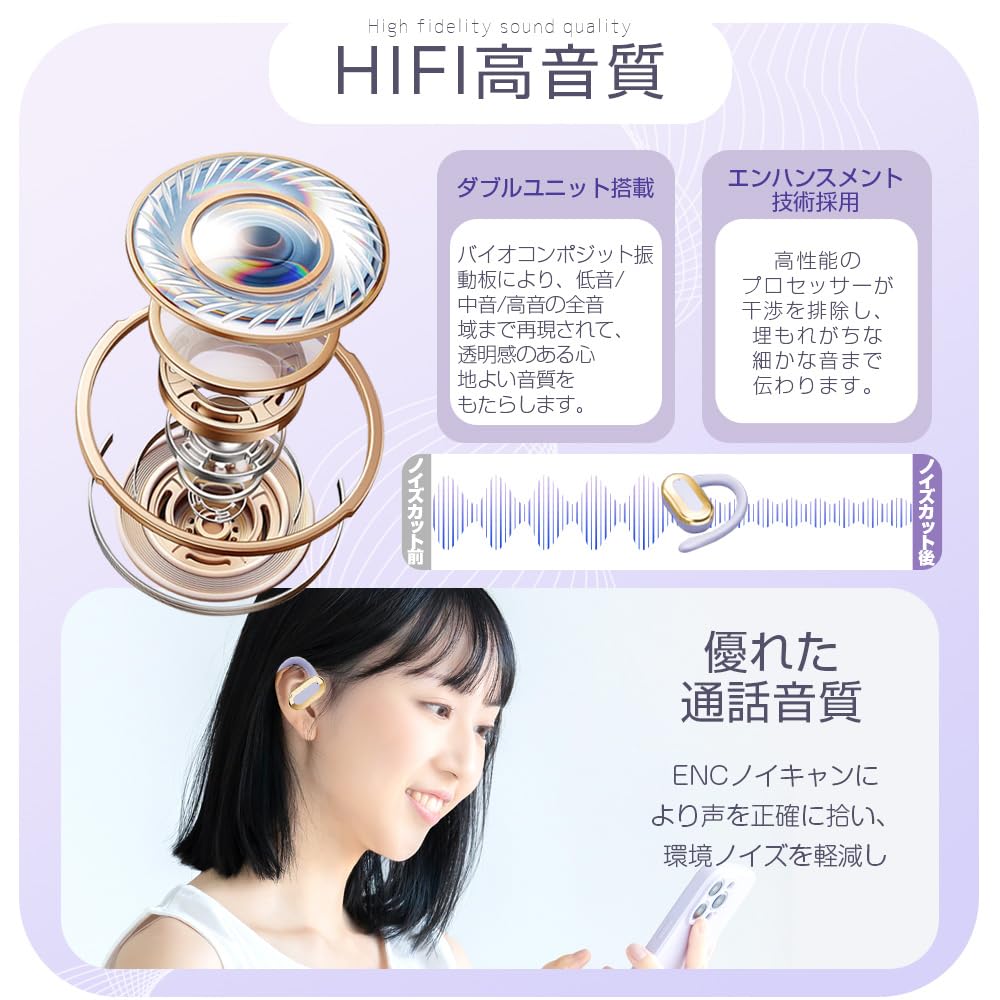 for SLuB True Wireless Bluetooth Air Conduction Sound Easy Automatic Compact and High Compatible with Multiple iOS and Android Japanese Instruction