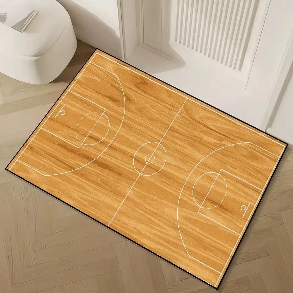 

5 Kinds Basketball Court Pattern New Entrance Floor Mat Bathroom Absorbent Foot Door Mat Anti Slip Doormat Decoration 40x60cm