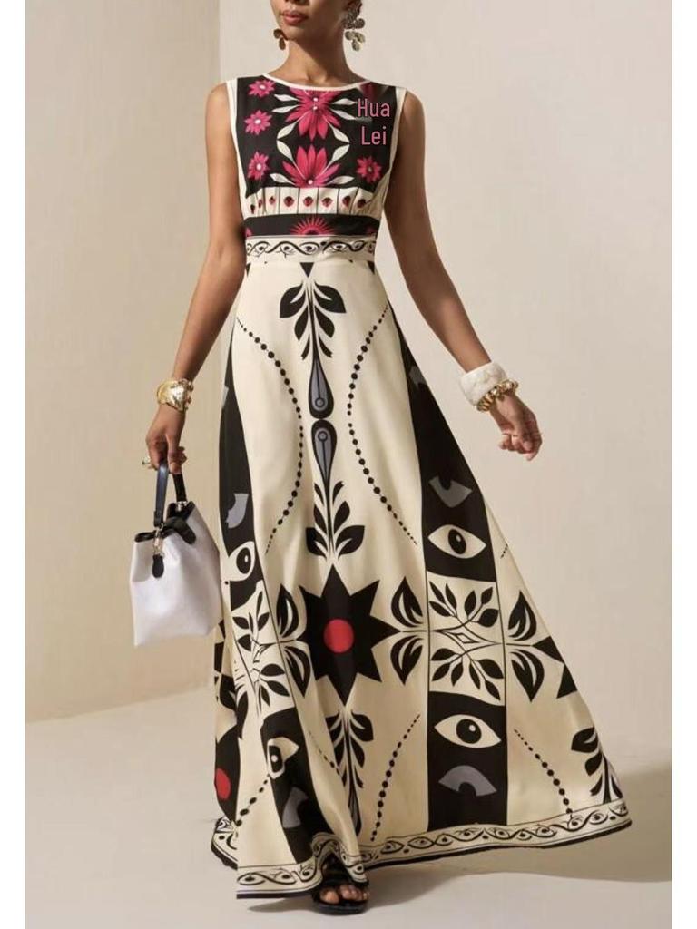 2026 European & American Women's Bohemian Sleeveless Summer Long Dress