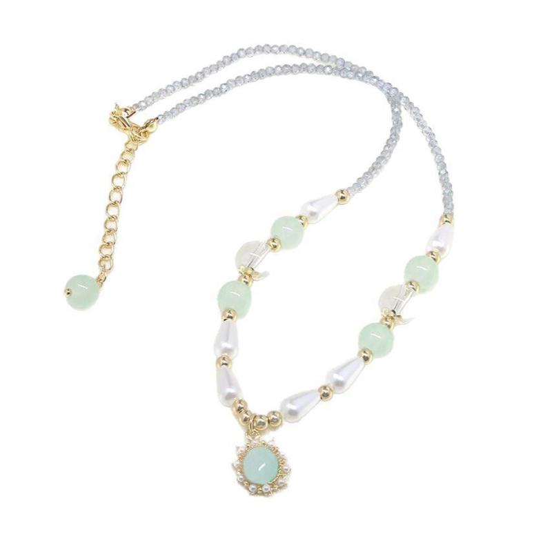 

Fashion Necklace Blue Beads Necklace Charm Necklace Alloy Texture Perfect for Daily and Party Wear and Special Occasions