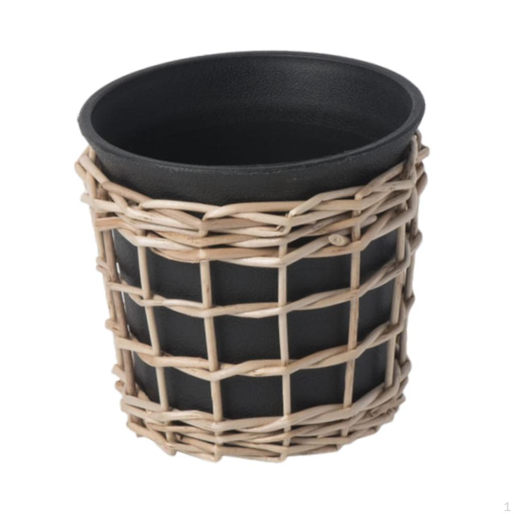 Handmade Woven Pot with Drainage for Indoor Plants Office Decoration