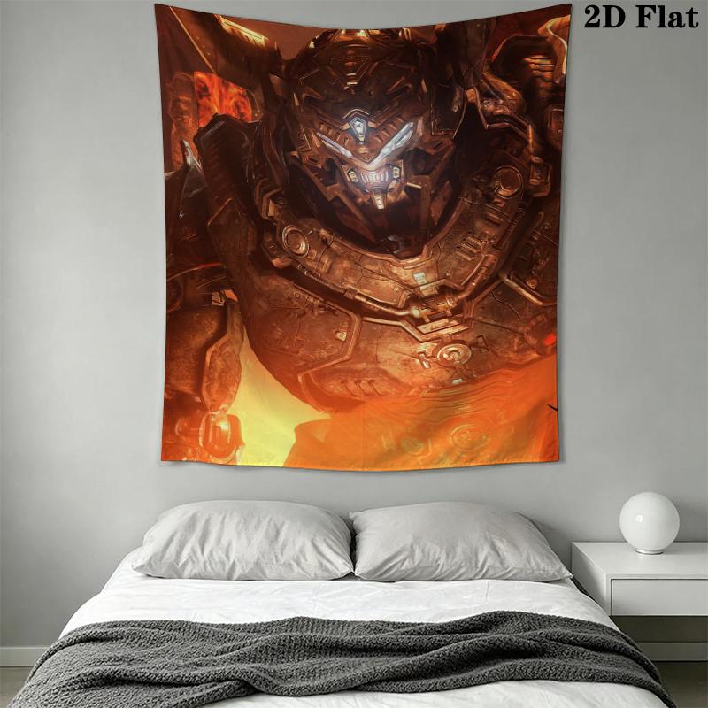 Doom Wall Tapestry Aesthetic Wall Hanging Printed Fabric Blanket Decorative Tapestries for Bedroom Living Room Home Decor