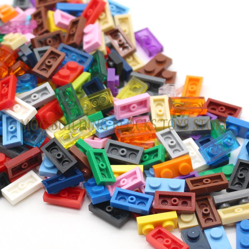 Moc Parts 3023 Plate 1X2 Building Block Bricks Classic Diy Architecture Creative Education Compatible With Accessories Toys