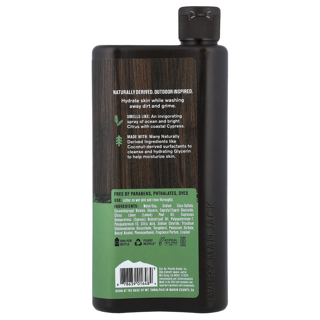 Every Man Jack, Body Wash, Coastal + Cypress, 500ml (16.9 fl oz)