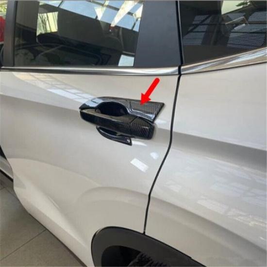 For Mitsubishi Outlander  2024 Carbon Fiber Car Door Handle Bowl Cover Trim