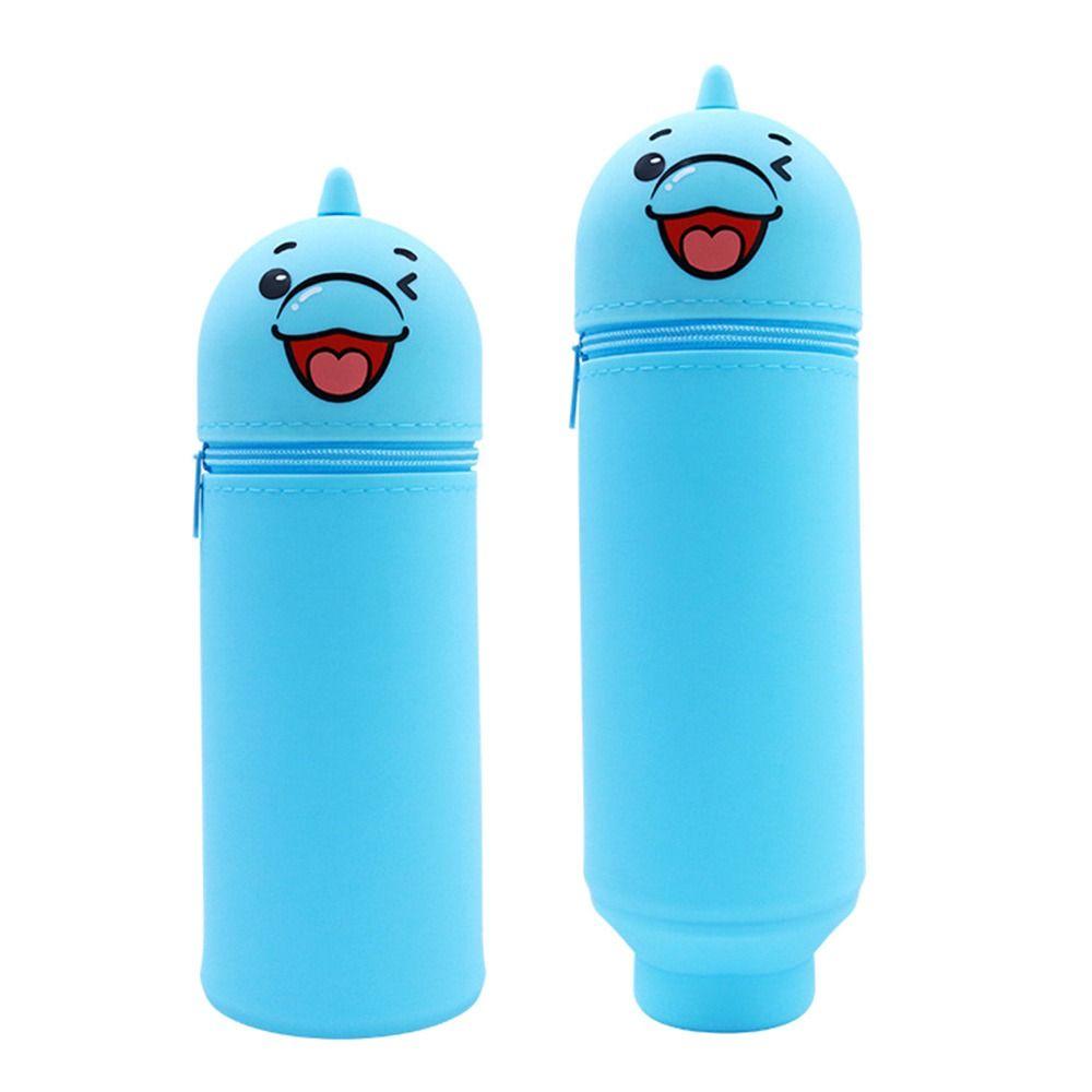 Animal Shape Pen Pouch Silicone Pen Box Cute Pencil Case  School Office