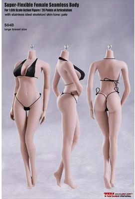 Scale Action Figure Body TBLeague S04B Super Flexible Seamless Body Headless Series Bust Size [TOYBARJAPAN] 1/6 (Pale L)