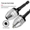 Grinder Accessories Set: 0.3-6.5mm Three-Jaw Chuck with Hex Shank Push-Type Collet