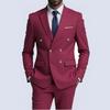Moda Uomo Tempo Libero Boutique Banchetto d'Affari Monocolore Matrimonio Doppiopetto Slim Fit Completo Blazer Giacca