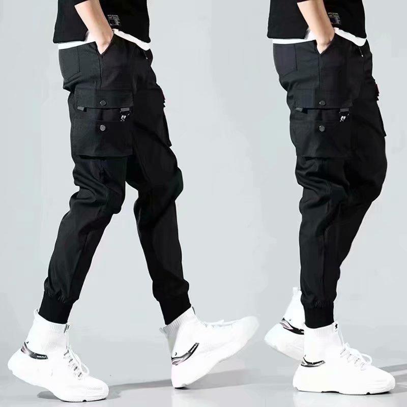 Men's Korean-Style Casual Multi-Pocket Work Pants for Spring/Summer