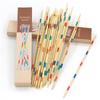 Nostalgic 80s Wooden Pick-Up Sticks: Classic Educational Tabletop Game for Parent-Child Fun.