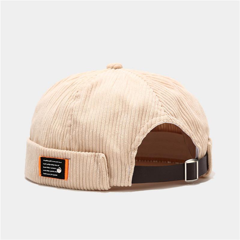Men Women Brimless Beanie Cap Retro Dome Unisex Skullcap Sailor Cotton Mechanic Trendy Color Elastic Panels Docker Hat