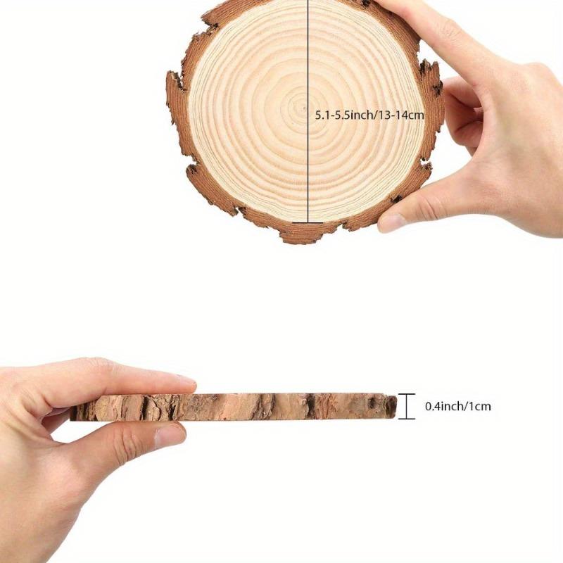 

Set of 6 Unfinished Slices for Centerpiece Decoration - Measuring 13-14Cm in Diameter, Featuring Natural Bark for Crafting Other&Other