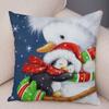 50 Style Merry Christmas Cushion Cover Decor Cute Cartoon Santa Claus Snowman Pillow Case Soft Plush Pillowcase for Sofa Home