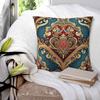 Luxury Golden European Floral Baroque Victorian Art Square Pillowcase Cushion Cover Pillow Case Throw Pillow Cover for Home Sofa