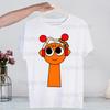 Sprunki Plush T Shirts for Guys O-Neck Short Sleeve Regular Mens Height Quality Men Hip-Hop Tee Shirt