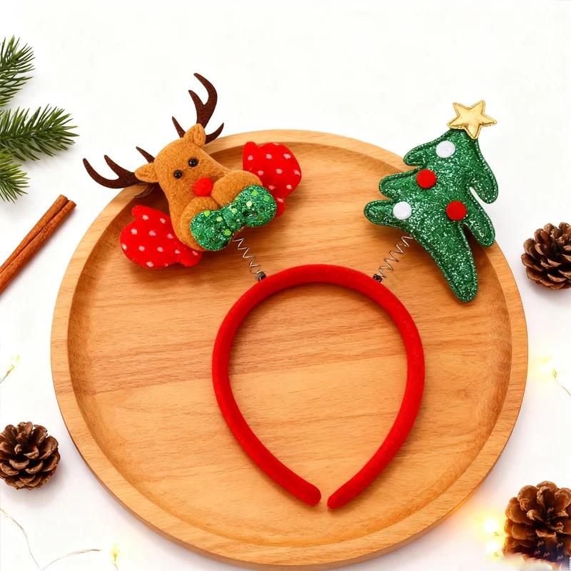 2026 Christmas Headband New Design Digital Star Antler Headband for Children Xmas Party Decoration Headwear