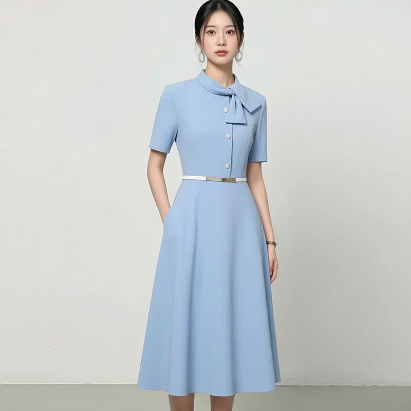 TLOMAN Women's Professional A-Line Work Dress