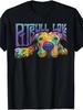 's Pitbull Liebe T-Shirt - 100% Baumwolle Schwarzes Freizeit-T-Shirt mit Pitbull-Gesicht