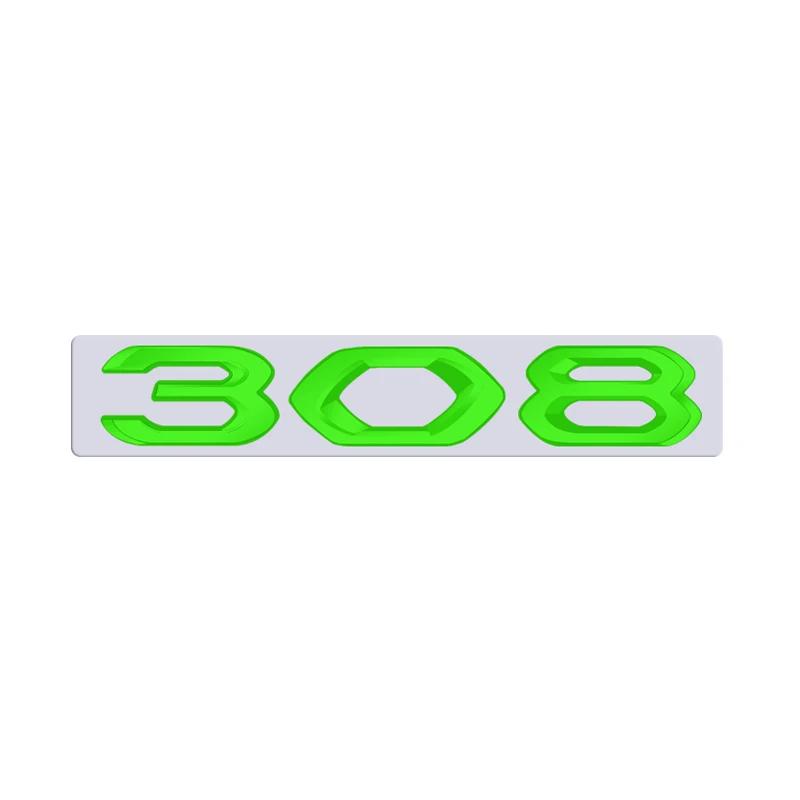 For Peugeot 308 GT Car 3D Metal Letters Logo Badge Decals Sticker Car Auto Rear Trunk Alphabet Emblem Styling Stickers