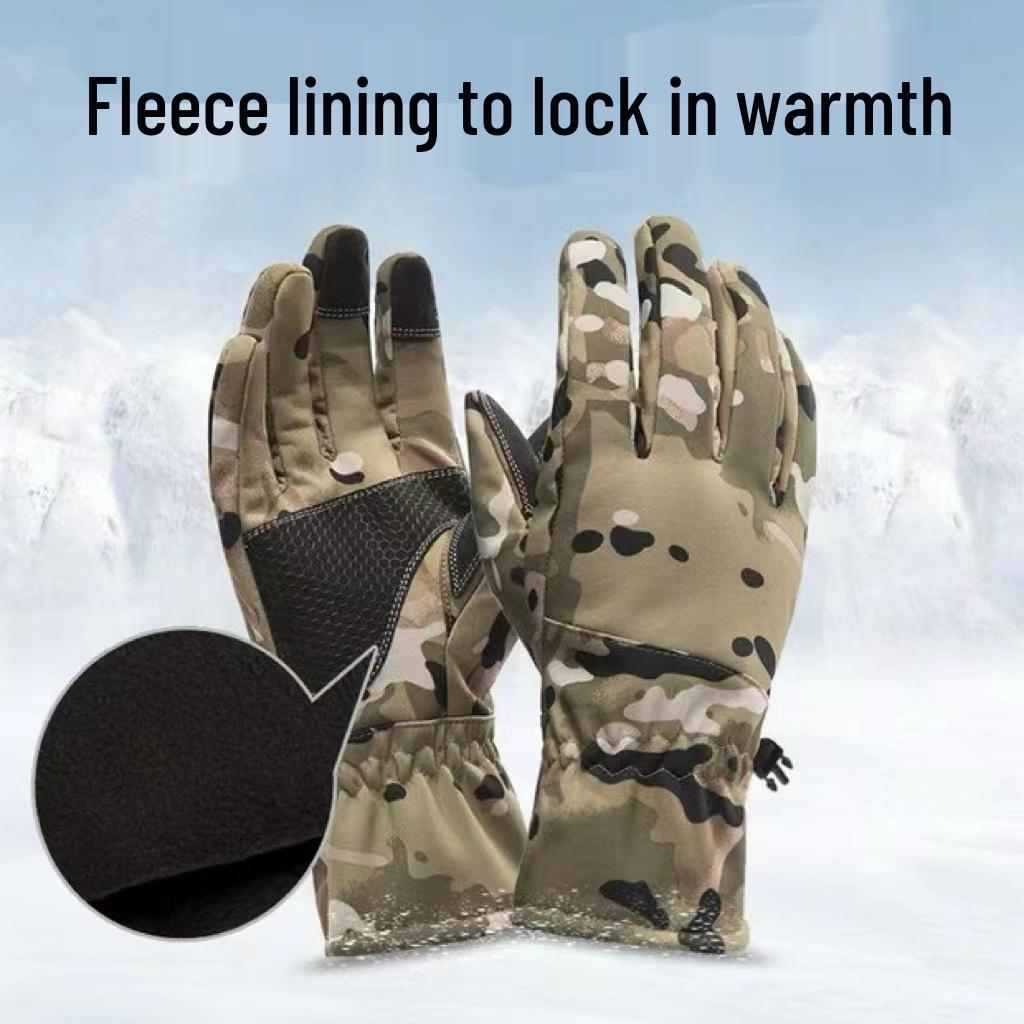 Camouflage Winter Ski & Cycling Non-slip Waterproof Touchscreen Gloves for Men & Women