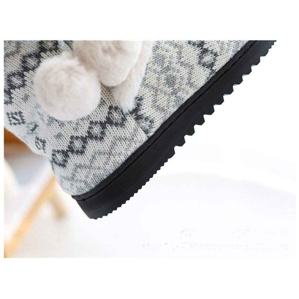 Munyamunya Nordic Room Fluffy Slippers for Cold Ankle Boots with Fleece Pattern Size M Shoes, Cute, Warm, Winter, Weather, (Snow White, (Approx.