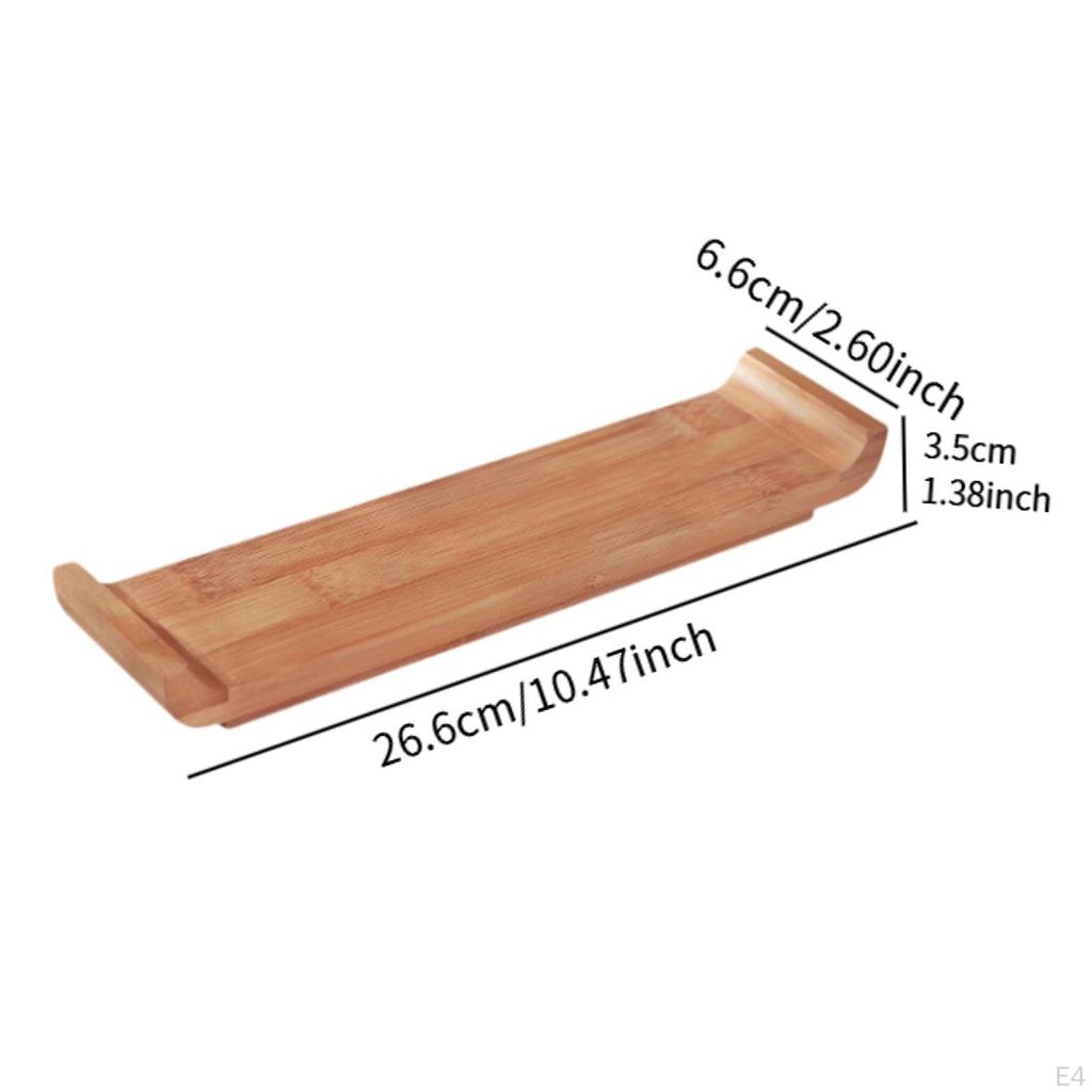 Bamboo Platter for Sashimi and Sushi, Rectangle Serving Tray Dining