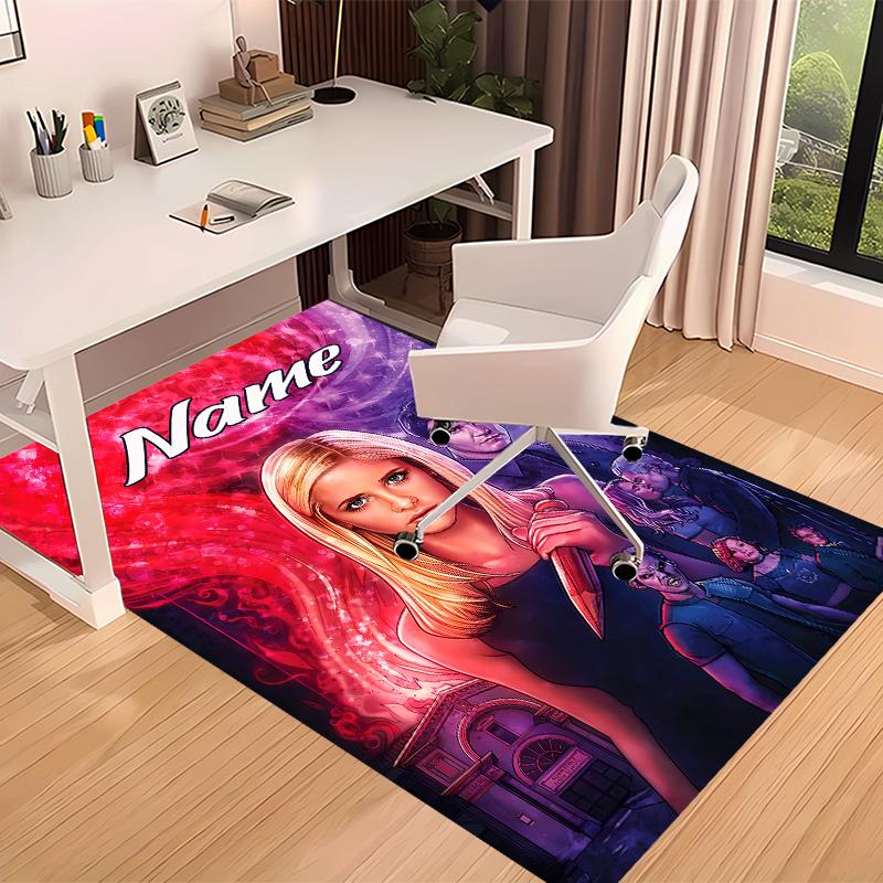 Custom personalization Buffy the Vampire Slayer Print Area Rug - Soft, Washable Non-Slip Indoor Mat,Living Room,Home&Office Decorative Rug