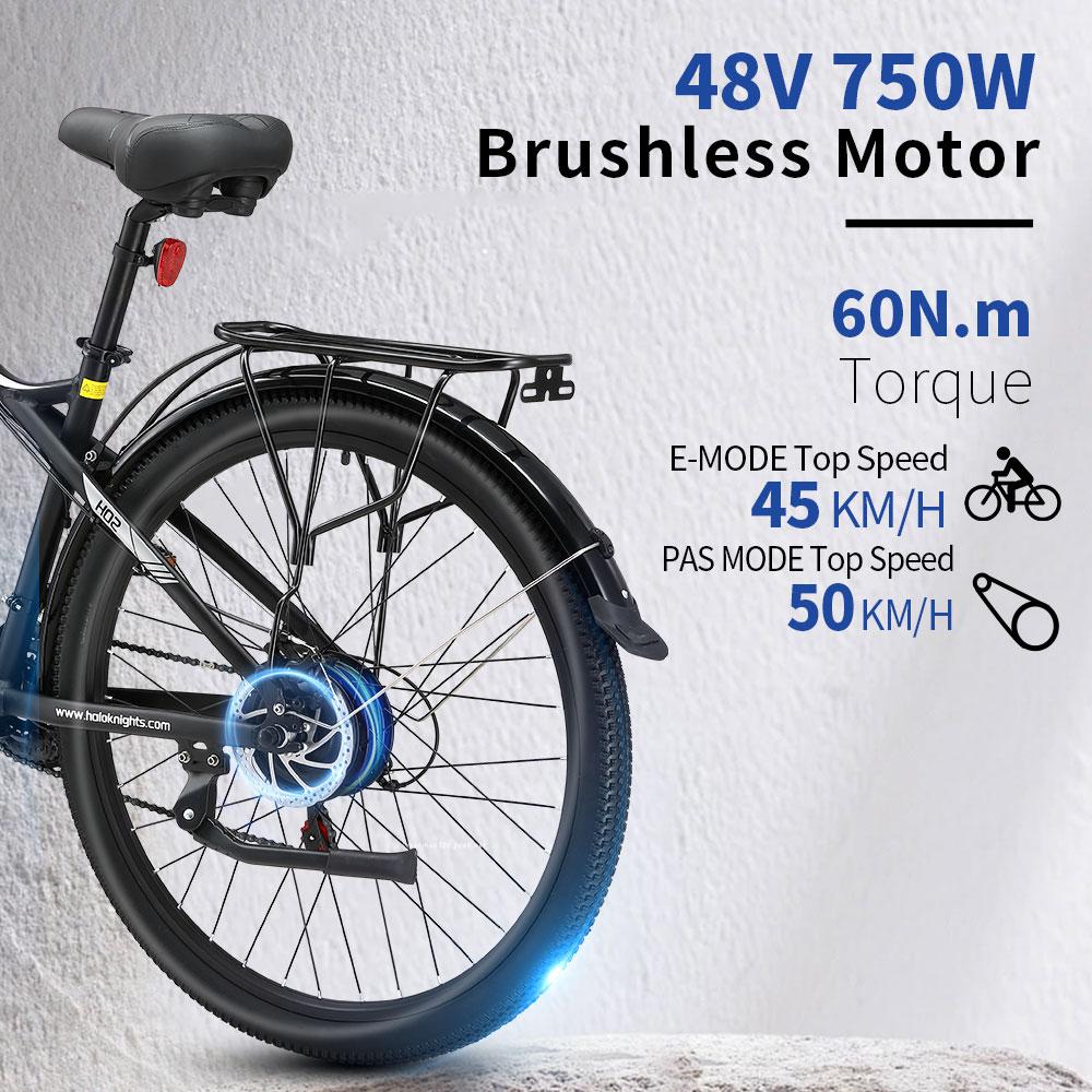 E-Bike Halo Knight H02 750W Motor 48V16Ah Akku 29" Reifen 45km/h Max. Geschwindigkeit 60km Max. Reichweite Shimano 21 Gänge