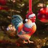 New Acrylic Flat Animal World Christmas Festival Party Pendant for Christmas Tree Decoration Pendant