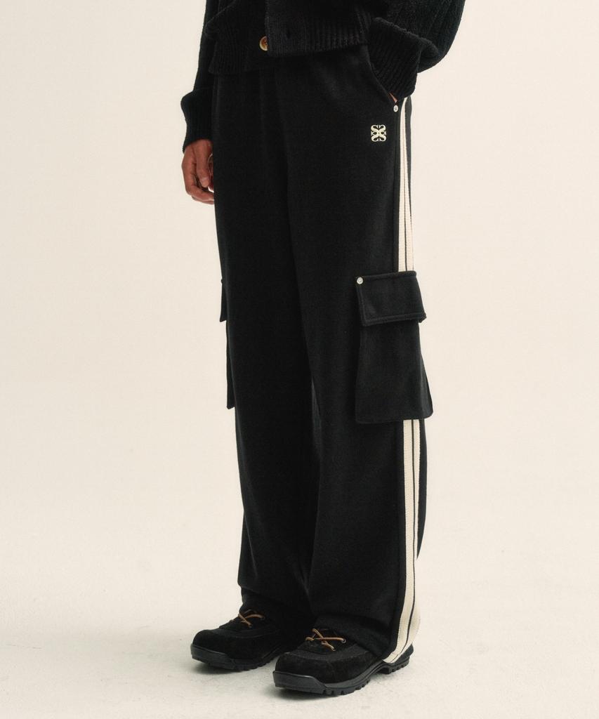 Seteo Roton Cargo Track Pants Caviar Black