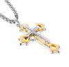 Fashion Hip Hop Multi-Diamond Necklace Pendant Men'S Titanium Steel Long Sweater Chain