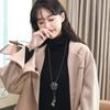 Elegante Catena per Maglione con Frange in Cristallo a Forma di Fiore di Rosa Blu con lo Stesso Temperamento Lunga Collana Accessori