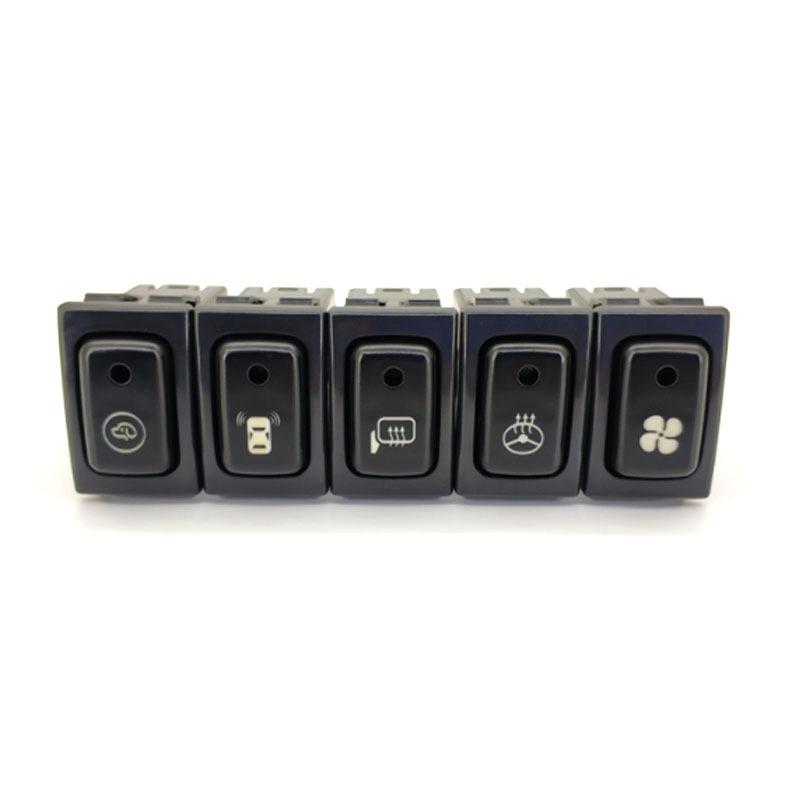 1PC LED Fan Heating Rearvie Radar Parking Sensor Fog Light Rearview Mirror Folding Switch Button For Suzuki Jimny 2007-2015