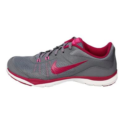 Flex Trainer 5 Fabric Slip Resistant Abrasion Resistant Low Top Running Shoes Women's Gray Red 724858-008