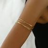 Geometric Pattern Cross Bracelet Women Fashion Upper Cuff Bracelet Open Arm Bangles  Party Wear