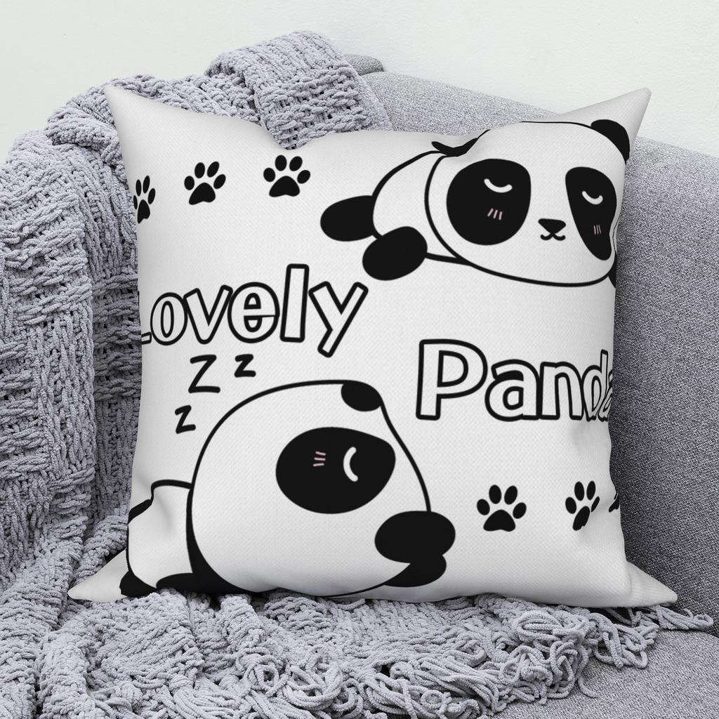 Cute Panda Animal Pattern Cushion Cover for Home Living Room Sofa Bedroom Decoration Square Pillow Cover