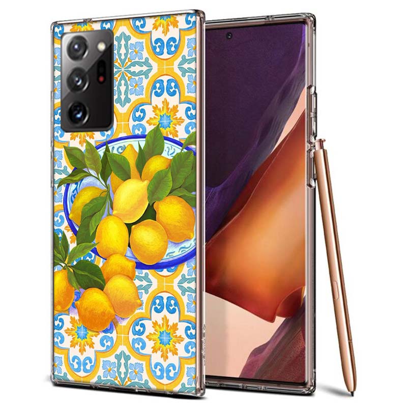 Mediterranean Lemon Phone Case for Samsung A55 A35 A25 A15 A07 A05S A16 A17 A26 A36 A37 A56 A57 Galaxy Note 20 10 A50S A71 A51 A